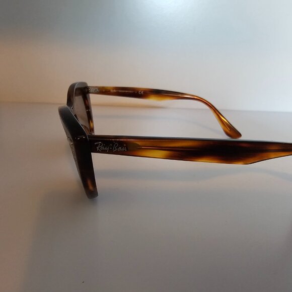 Ray-Ban Nina Cat Eye Sunglasses - Polished Striped Havana - Picture 4 of 7